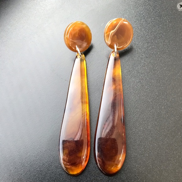 New Trendy Acrylic Long Drop Earring - Picture 2 of 7